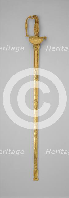 Presentation Sword and Scabbard of Brigadier General Daniel Davis, American, New York, c1815-17. Creator: John Targee.