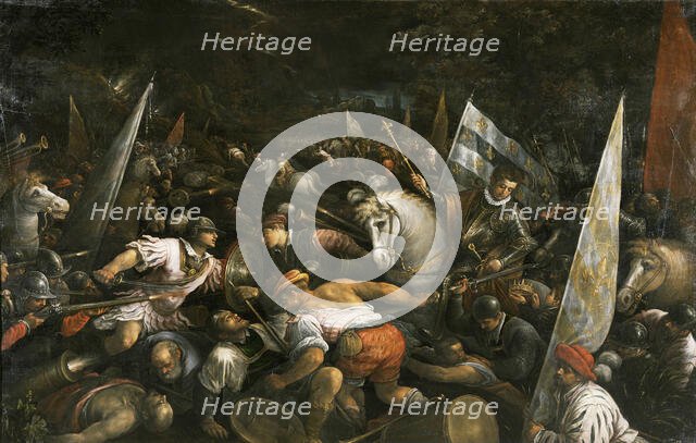 Charles VIII Receiving the Crown of Naples , 1585-1590. Creator: Bassano, Francesco, the Younger (1549-1592).