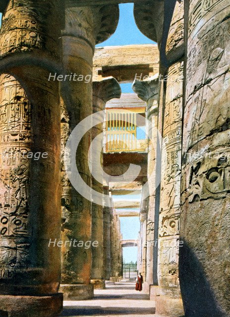 Hypostyle Hall, Karnak Temple complex, Luxor, Egypt, 20th Century. Artist: Unknown