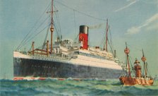 Ascania, Cunard White Star, 1920s. Artist: Unknown