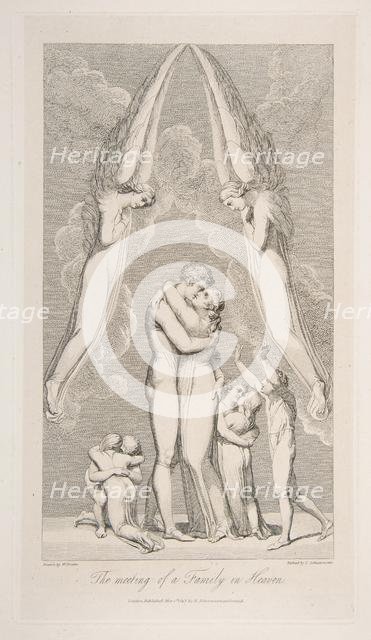The Meeting of a Family in Heaven, from The Grave, a Poem by Robert Blair, March 1, 1813. Creator: Luigi Schiavonetti.