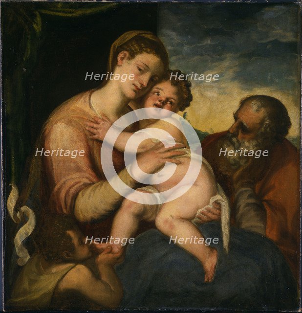 The Holy Family with John the Baptist.
