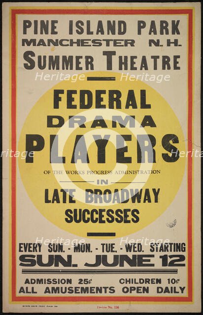 Federal Drama Players, Manchester, NH, [193-]. Creator: Unknown.