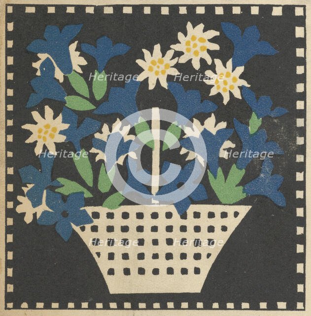 Basket of Flowers, 1907. Creator: Leopoldine Kolbe.