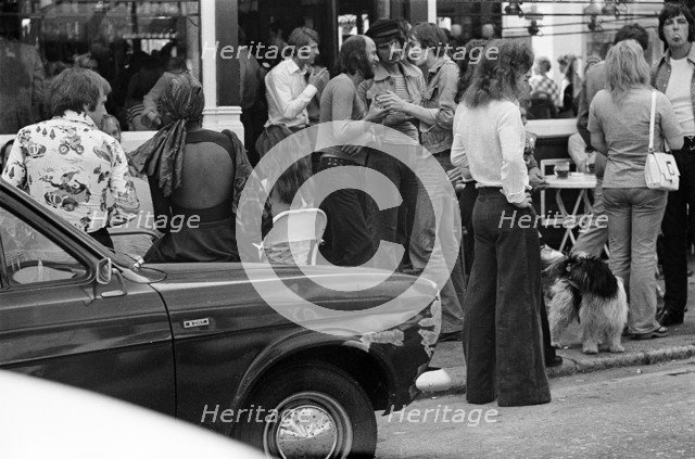 People outside a pub, Battersea, London, 1973. Artist: John Gay