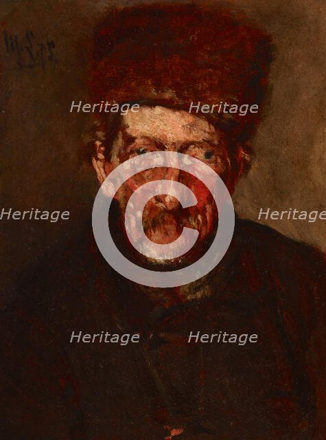 Study: Bust of a Man / Bust of a Woman-Two-sided Painting, 1875. Creator: Max Liebermann.