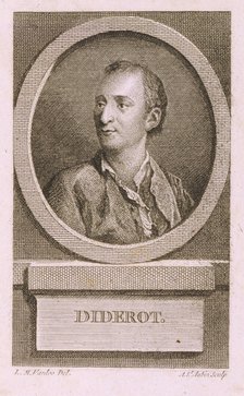 Portrait of Denis Diderot (1713–1784). Artist: Saint-Aubin, Augustin, de (1736-1807)