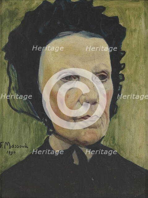 Portrait de Madame Massoul, grand-mère de l'artiste, 1890. Creator: Felix Massoul.