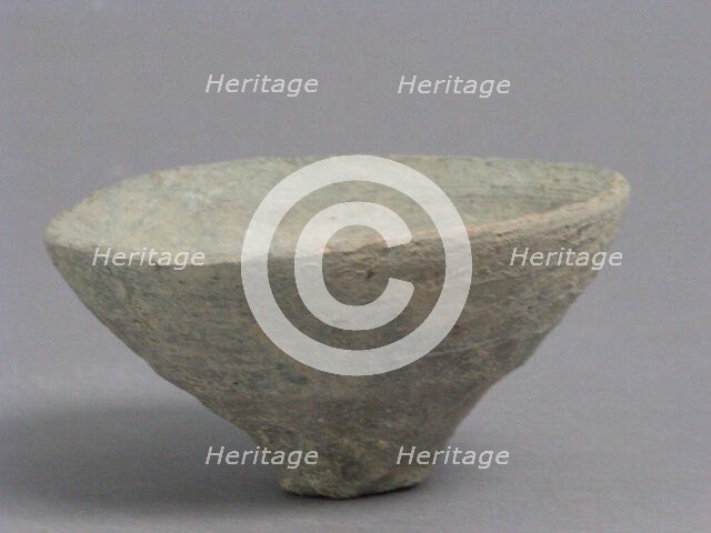 Footless Cup or Lid, Coptic, 4th-7th century. Creator: Unknown.