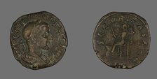 Sestertius (Coin) Portraying Emperor Gordianus, 238-244. Creator: Unknown.