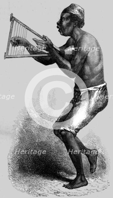 'Kan-Gro 'Kenikbah,' or Harpist; An Excursion in Dahomey', 1871. Creator: J. Alfred Skertchly.
