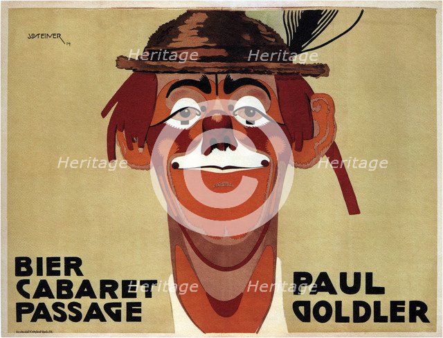 Bier Cabaret Passage. Paul Goldler, 1914. Artist: Steiner, Jo (1877-1935)
