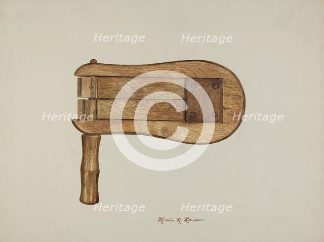 Watchman's Rattle, c. 1940. Creator: Marius Hansen.