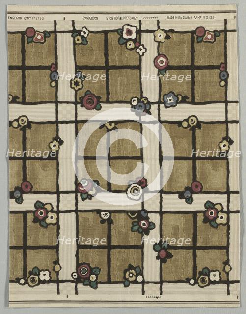 Eton Rural Cretonne (No. 172135), late 19th century. Creator: Unknown.