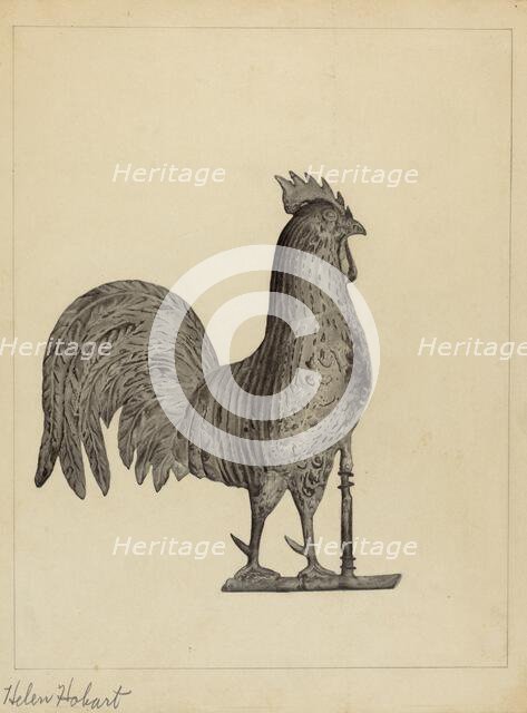 Weather Vane Finial, c. 1937. Creator: Helen Hobart.