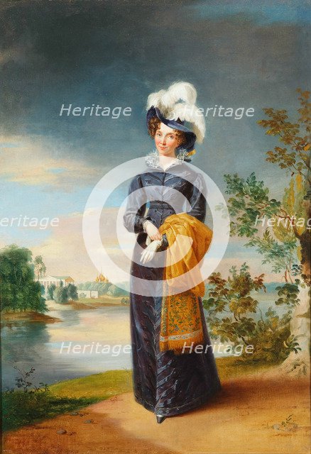 Portrait of Empress Elizabeth Alexeievna, Princess Louise of Baden (1779-1826), 1820.