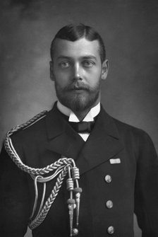 Prince George, the Prince of Wales and future King George V (1865-1936), 1890.Artist: W&D Downey