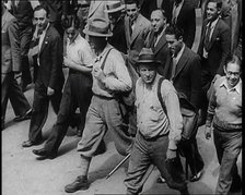 Vigilantes Carrying Guns Patrol the Streets To Fight Crime and Gang Warfare, 1932. Creator: British Pathe Ltd.