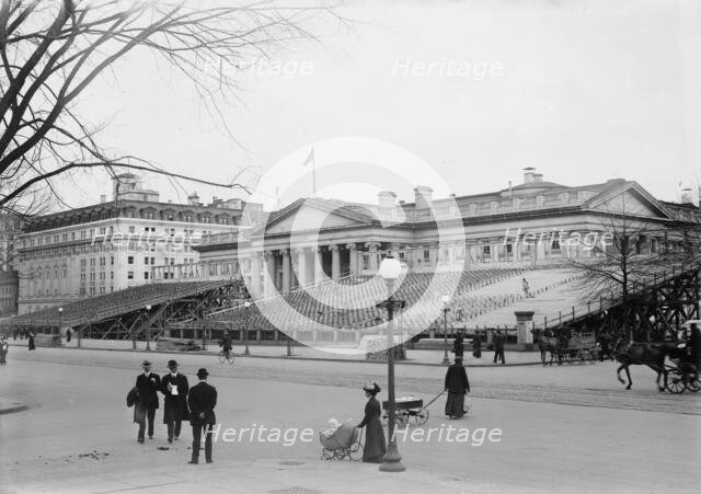 Stand in front of Treasury Bldg., 1913. Creator: Bain News Service.