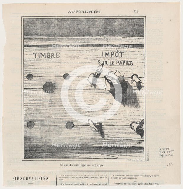 Ce que d'aucuns appellent un progrès, 1871.  Creator: Honore Daumier.