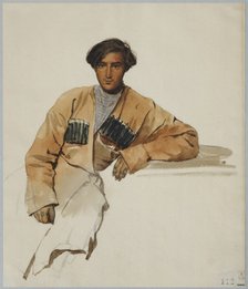 Portrait of Christophor Dmitrievich Sanikidze, 1841. Artist: Gagarin, Grigori Grigorievich (1810-1893)