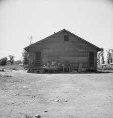 Home of family living in Sumac Park, shacktown community...Yakima, Washington, 1939. Creator: Dorothea Lange.