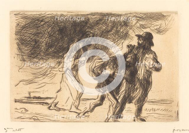 The Road to Emmaus (first plate), 1902/1907. Creator: Jean Louis Forain.