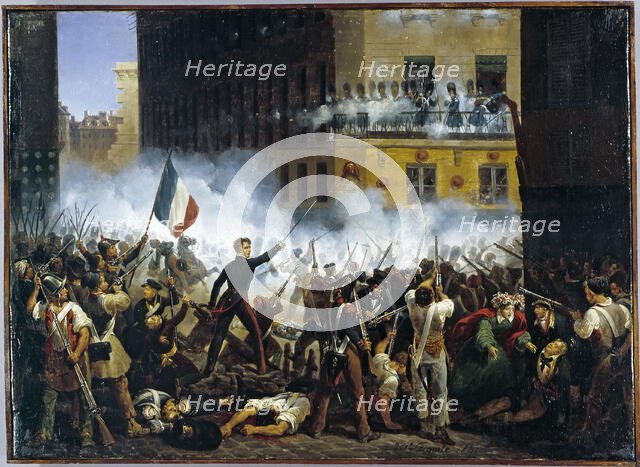 Combat de la rue de Rohan, le 29 juillet 1830, 1831. Creator: Hippolyte Lecomte.