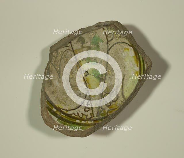 Fragment of a Bowl, 13th-14th century. Creator: Unknown.