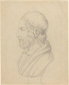 Classical Portrait Bust of a Bearded Man. Creator: John Flaxman.