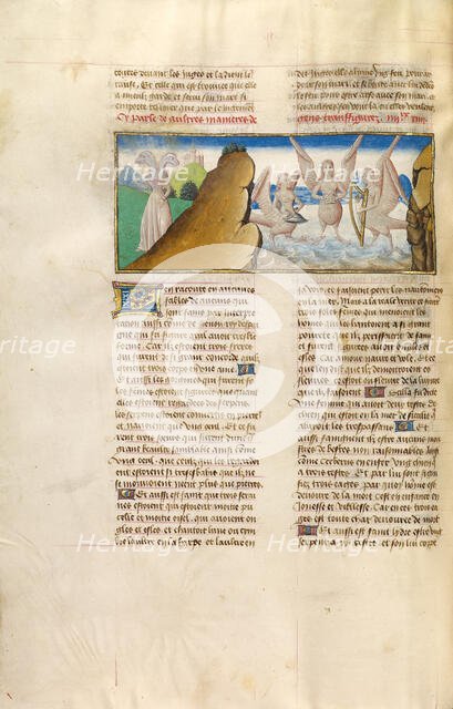 Scylla and Sirens; Miroir Historial, about 1475. Creator: Unknown.