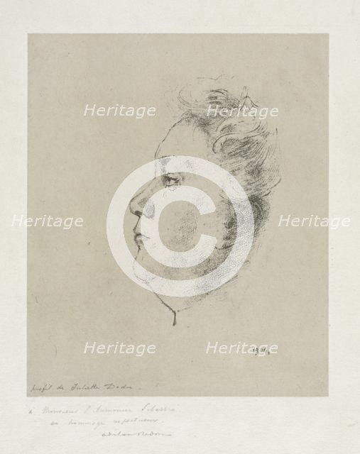 Mlle. Juliette Dodu, 1904. Creator: Odilon Redon (French, 1840-1916); Auguste Clot (French, 1858-1936).
