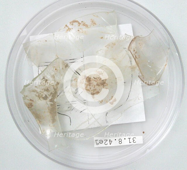 Glass Fragments, Coptic, 4th century. Creator: Unknown.