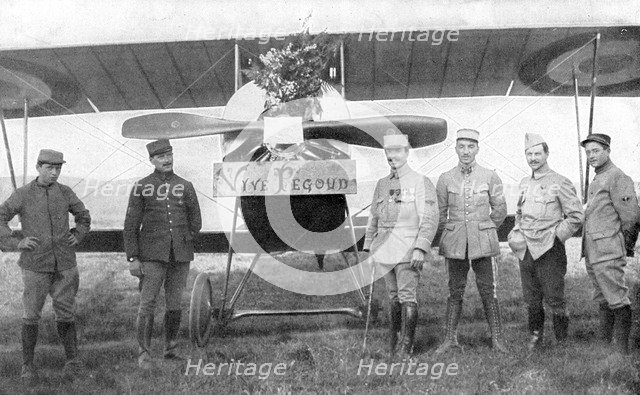 French air ace Adolphe Pegoud, 1914-1915. Artist: Unknown
