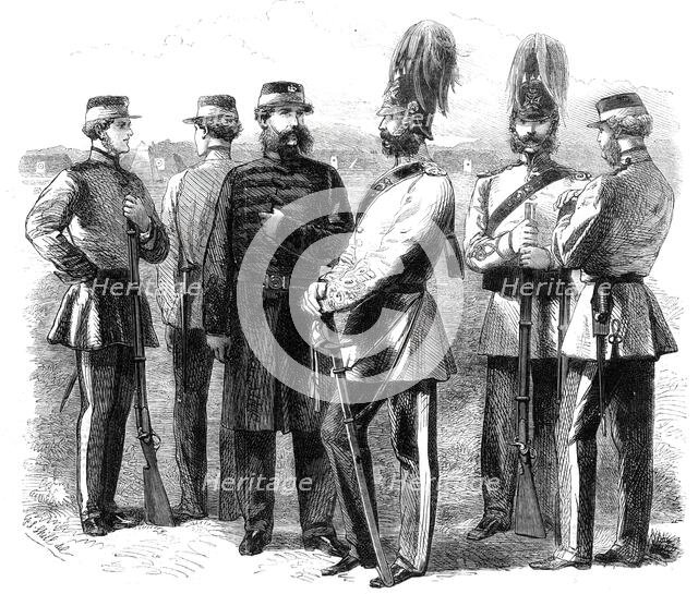 The Volunteer Guards (32nd Middlesex), generally known as the Six-Foot Corps., 1860. Creator: Unknown.