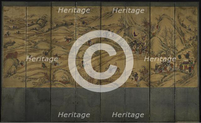 Hunting Scene, 1800s. Creator: Unknown.