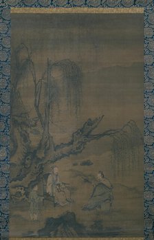 Two Scholar-Musicians in a Landscape, Ming dynasty (1368-1644), 15th cenury. Creator: Unknown.