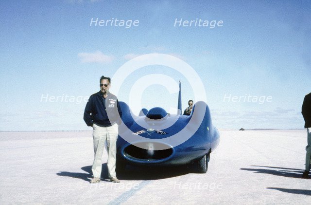 Donald Campbell with Bluebird CN7 on Lake Eyre, Australia