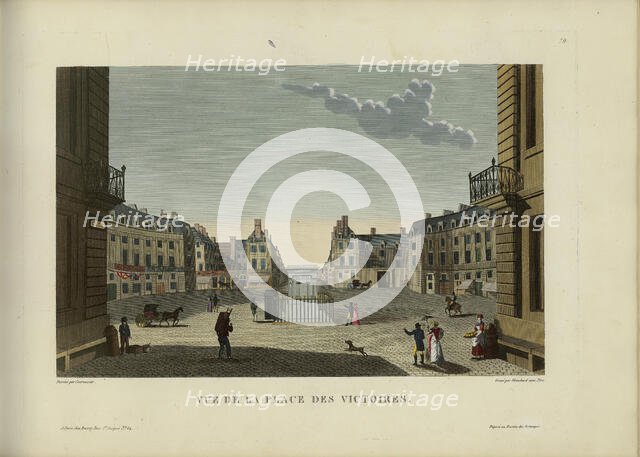 Vue de la place des Victoires, 1817-1824. Creator: Courvoisier-Voisin, Henri (1757-1830).
