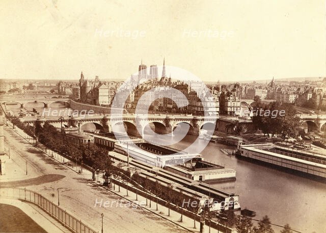 Panorama de la Cité, 1860s. Creator: Edouard Baldus.