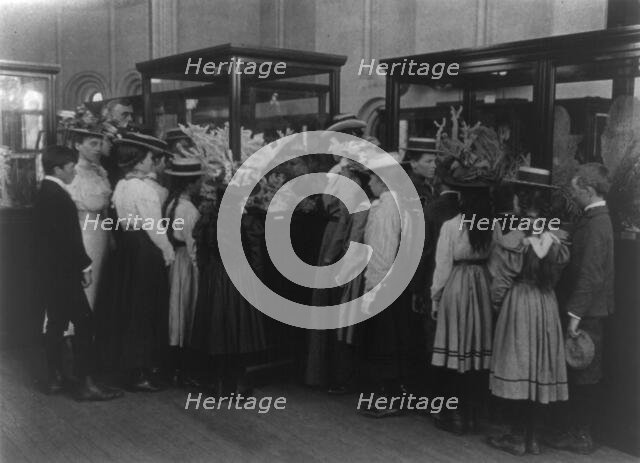 Washington, D.C. school children on field trip - at the Smithsonian, (1899?). Creator: Frances Benjamin Johnston.
