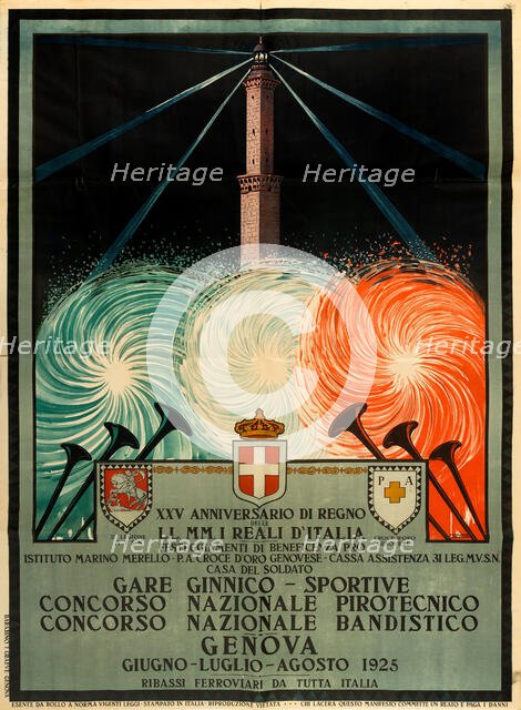 Concorso Nazionale Pirotecnico e Bandistico, Genova, 1925. Creator: Trematore, Severino (1895-1940).