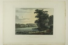 View above the Falls of Schuylkill, plate three of the first number of Picturesque View..., 1819/21. Creator: John Hill.