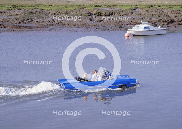 1965 Amphicar on Beaulieu river. Artist: Unknown.