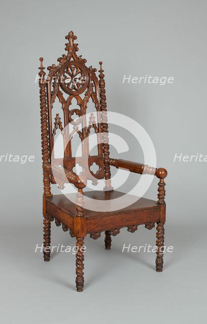 Armchair, 1840/60. Creator: Unknown.