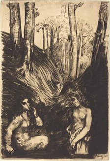 Bathers (Les baigneuses). Creator: Alphonse Legros.