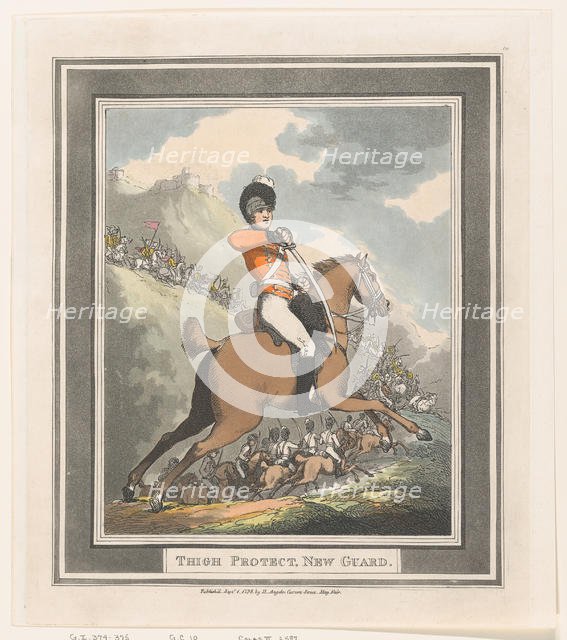 Thigh Protect, New Guard, September 1, 1798., September 1, 1798. Creator: Thomas Rowlandson.