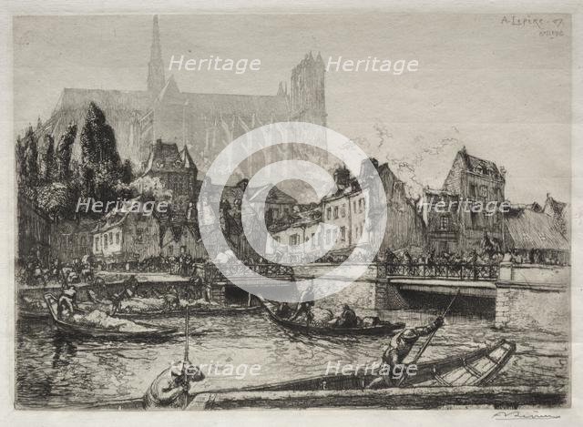 Arrivées des Légumes-Amiens, 1907. Creator: Auguste Louis Lepère (French, 1849-1918).