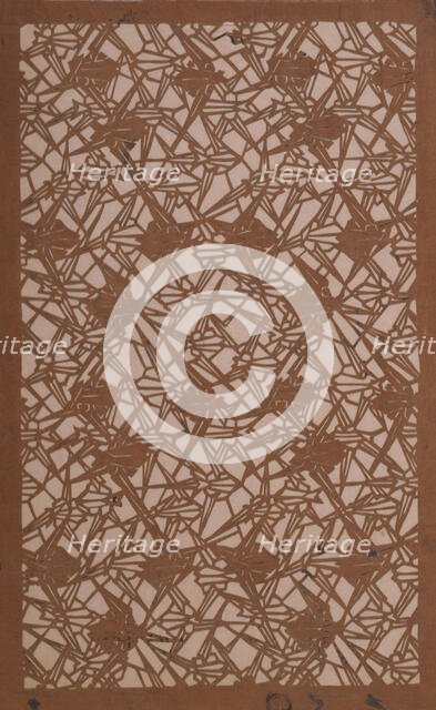 Katagami stencil, between 1900 and 1952. Creator: Unknown.