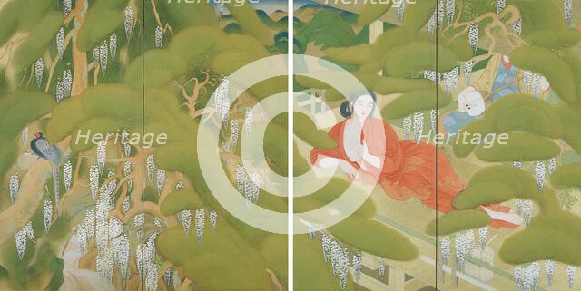 Serving Girl in a Spa, 1918. Creator: Tsuchida, Bakusen (1887-1936).